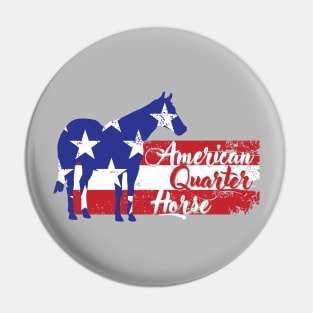 American Quarter Horse Patriotic Pin