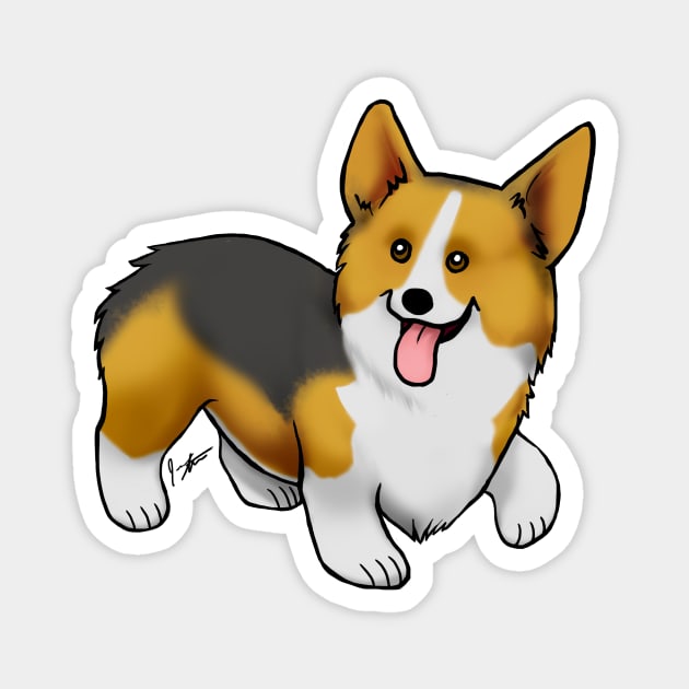 Dog - Pembroke Welsh Corgi - Sable Magnet by Jen's Dogs Custom Gifts and Designs