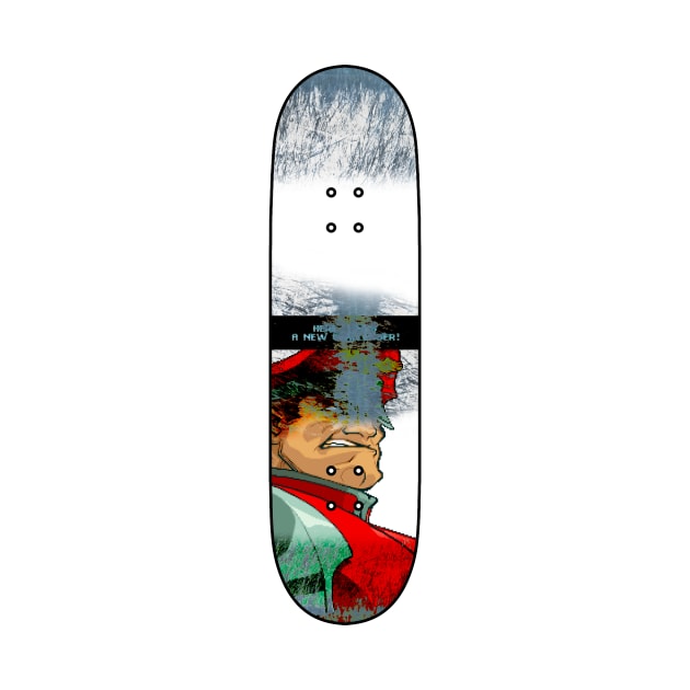 Distressed Skateboard - NC - M. Bison by nocartinslot