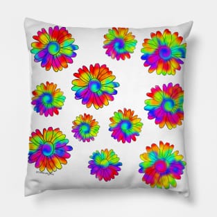 Psychedelic Daises Pillow