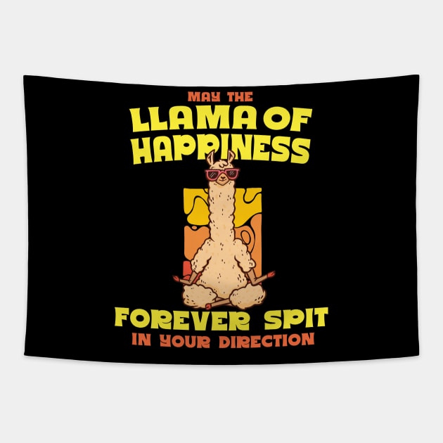 Llama of Happiness Yoga Llama Llamaste Tapestry by Emmi Fox Designs