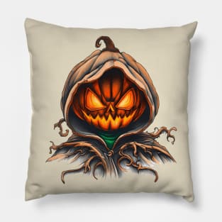 Cloaked halloween pumpkin Pillow