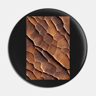 Cracked brown Imitation leather, natural and ecological leather print #11 Pin