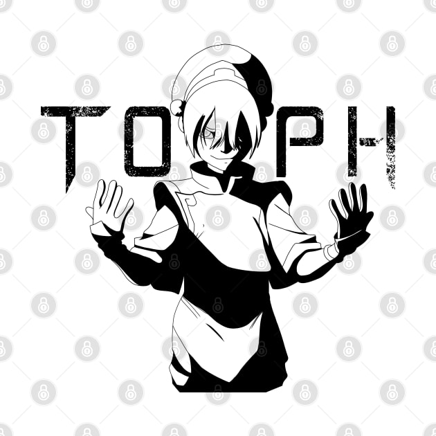 Avatar: The Last Airbender - Toph: Prodigy of Earthbending B&W by NotHamlet