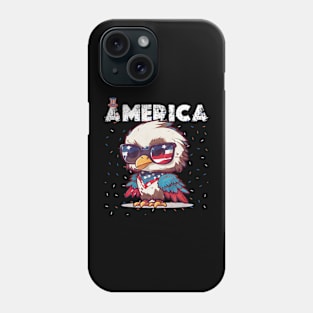 Rainbow American Flag Women Patriotic Shirt 4th of July Memorial Patriotic style retro vintage 80s Phone Case