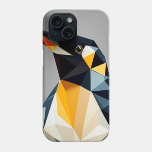 Triangle Penguin - Abstract polygon animal face staring Phone Case