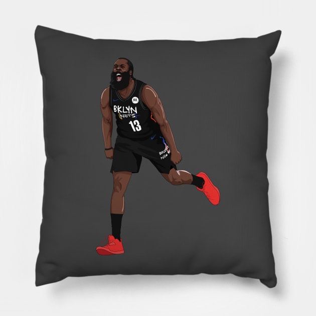 James Harden Pillow by xavierjfong