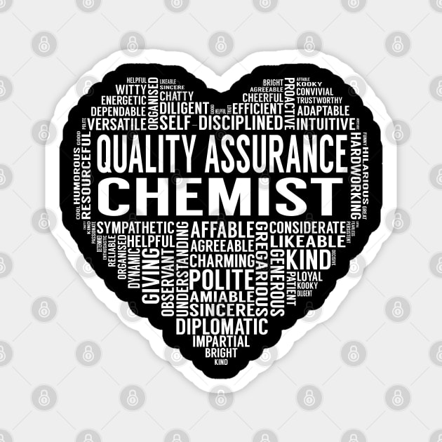 Quality Assurance Chemist Heart Magnet by LotusTee