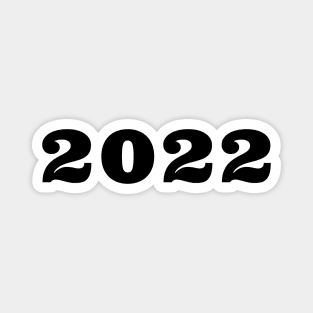 2022. Simple Typography Black 2022 design. Magnet