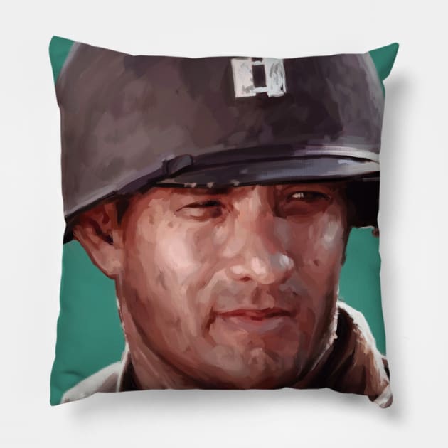 Captain Miller Pillow by KregFranco