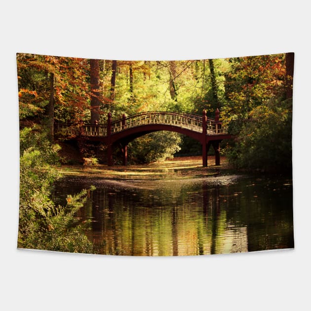 Crim Dell Bridge 2, College of William & Mary Tapestry by tgass