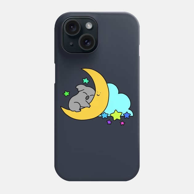 Koala Hugging a Crescent Moon Phone Case by saradaboru