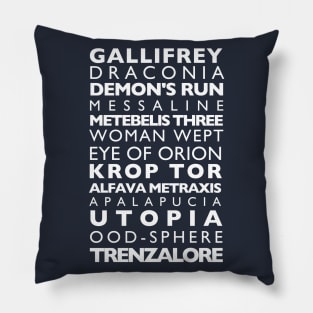 Doctor Who Subway Sign Pillow