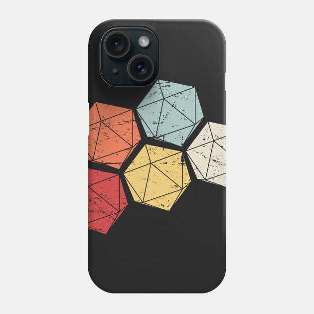 Retro Vintage D20 Roleplaying Game Dice Phone Case by MeatMan