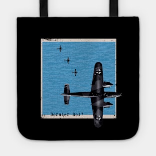 Dornier Do17 WW2 bomber airplane over the ocean Tote