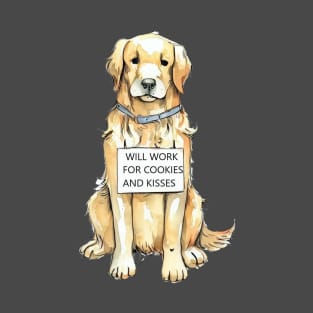 Cookies & Kisses Golden Retriever T-Shirt