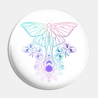 Moon Phases - Butterfly Magic - Festival Gear - Psychedelic and Spiritual Artwork Pin