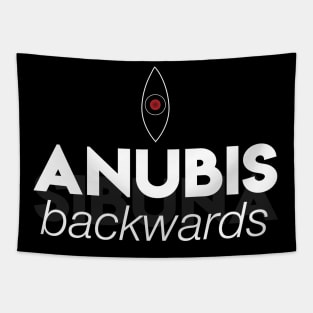 Anubis Backwards Logo Tapestry