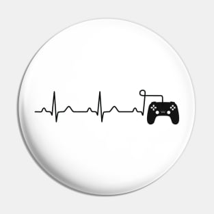 Game Controller Gamer Heartbeat Funny Pin