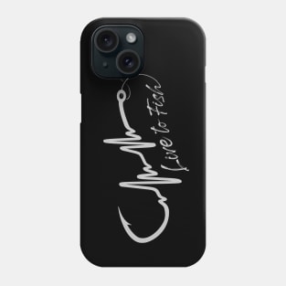 Live to Fish Heartbeat Logo Phone Case