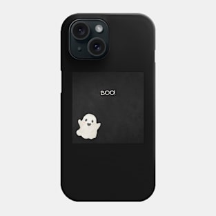 Black Minimalist Halloween Ghost Halloween Phone Case