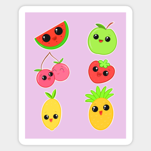 kawaii fruit stickers teepublic kawaii fruit stickers teepublic