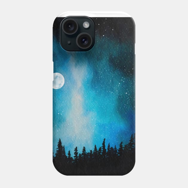 Blue galaxy Phone Case by RosanneCreates