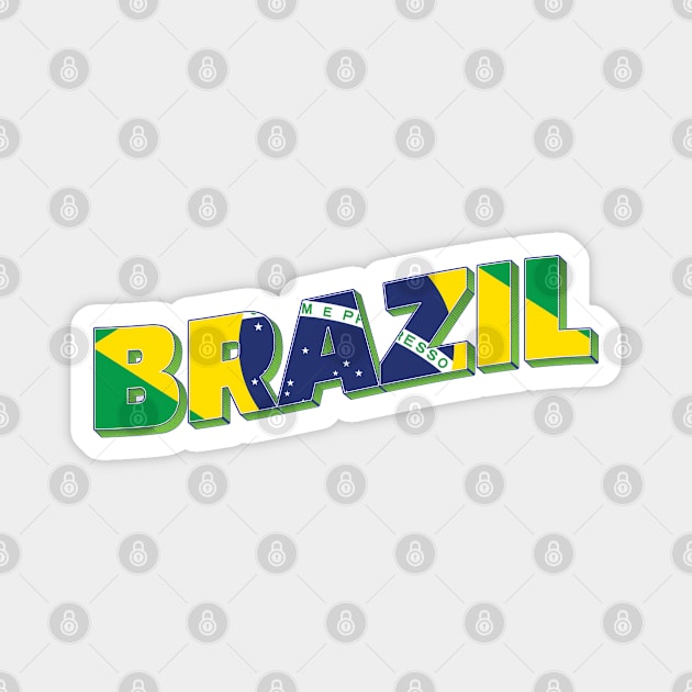 Brazil Vintage style retro souvenir Magnet by DesignerPropo