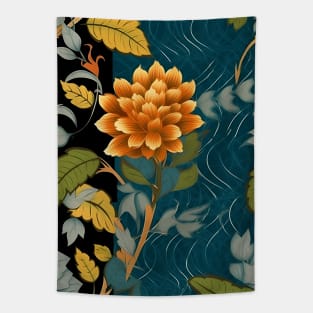 Golden Chrysanthemum Tapestry