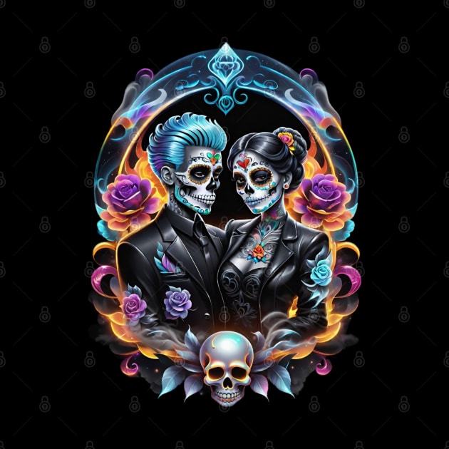 Parejas - Couples- Dia De Los Muertos by Absinthe Society 