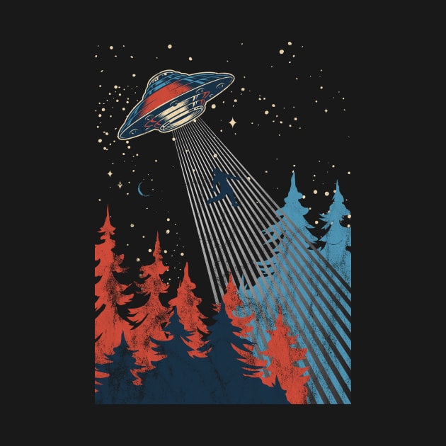 UFO Abduction Distressed by Golden Eagle Design Studio