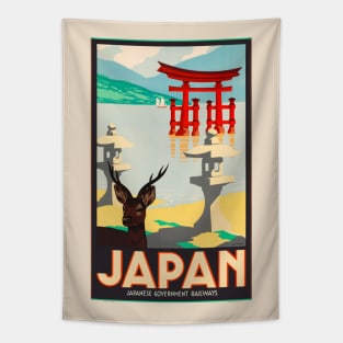 Japan Vintage Travel Poster 1935 Tapestry