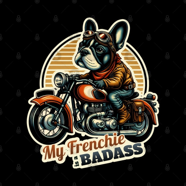 Biker French Bulldog by k9-tee