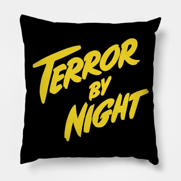 Terror by night Pillow by GuitarManArts