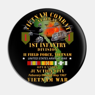 1st Infantry Div - II Field Force - Operation Junction City w VN SVC X 300 Pin