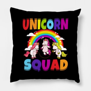 Unicorn Squad Jump Rope Fun Summer Cute Pillow