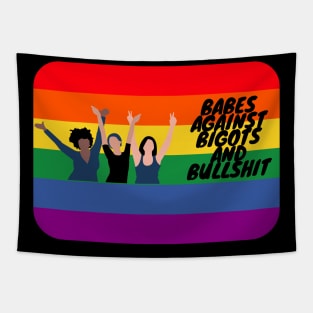 Babes Against Bigot And Bullshit Tapestry