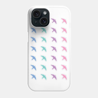 Pastel Purple Martin Birds Flying Pattern Phone Case