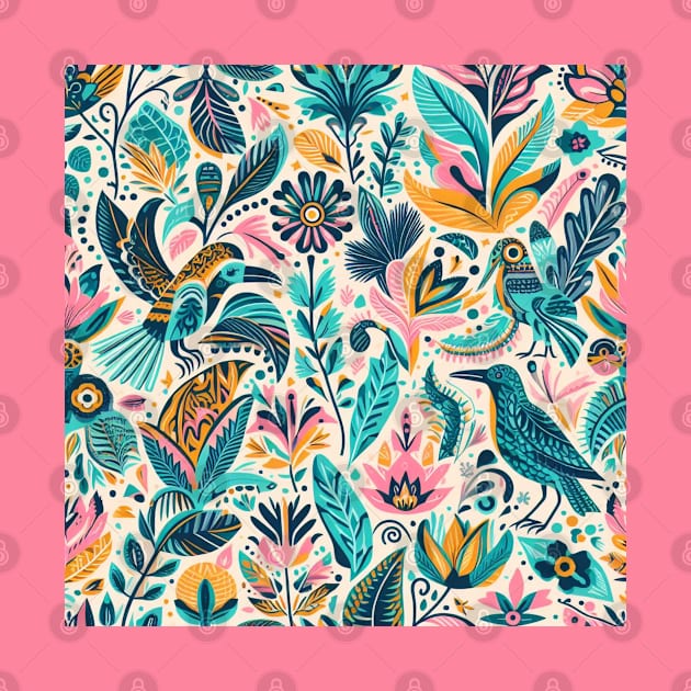 Captivating Tropical Birds Design by Organicgal Graphics