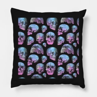 Vintage Anatomy Illustrations - Skull Pattern Pillow