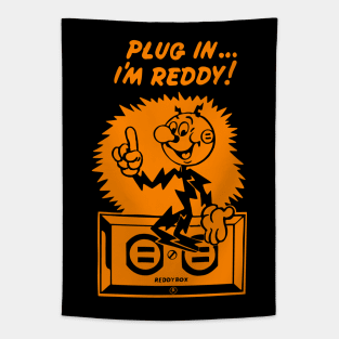 plug in reddy kilowatt orange Tapestry