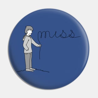 MISS YOU - His & Hers Matching Couples T-Shirts (MEN'S) Pin