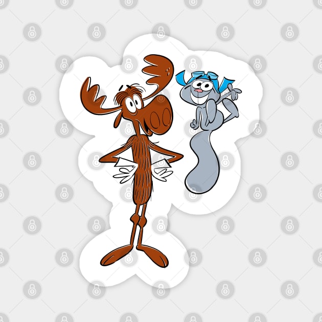 Rocky and Bullwinkle Magnet by FanartFromDenisGoulet