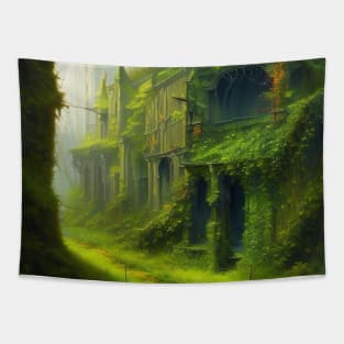 Nature's Reclamation: Ghost Town Serenade Tapestry