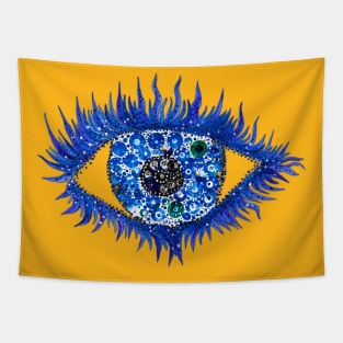 Third eye. Petrykivka art. Eye amulet. UA folklore Tapestry