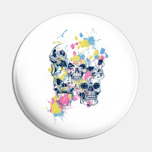 Colorful Skulls Pin