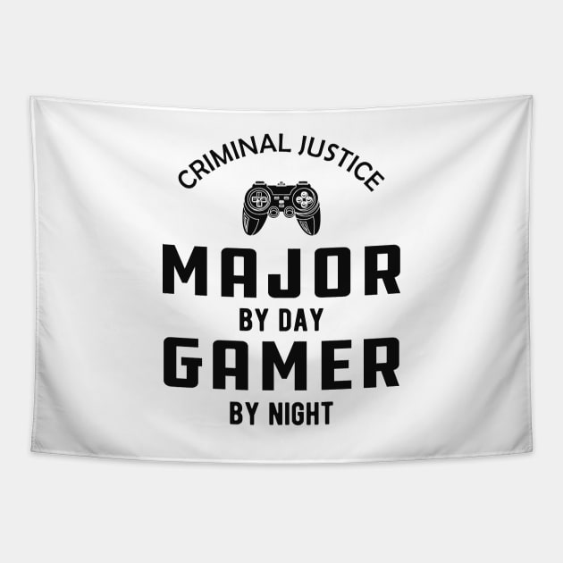 Criminal Justice major by day gamer by night Tapestry by KC Happy Shop