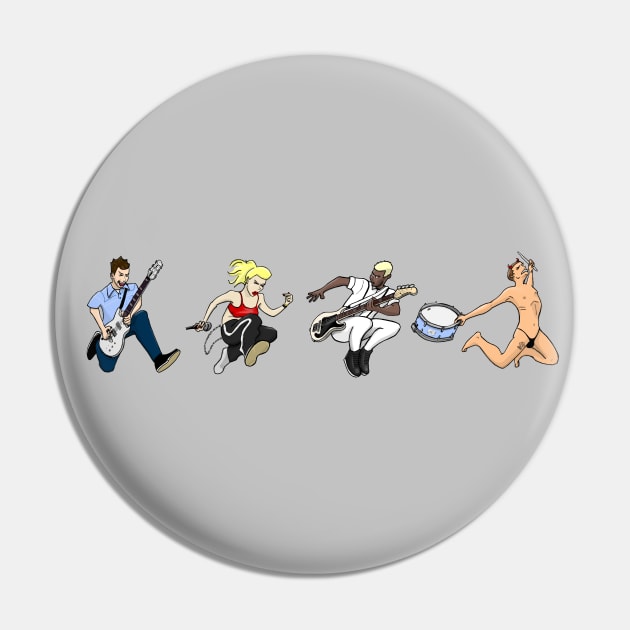 No Doubt Rock Toons Graphic Pin by saintchristopher