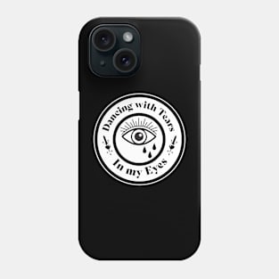 Dancing with tears in my eyes - Old school vintage tattoo white version Phone Case