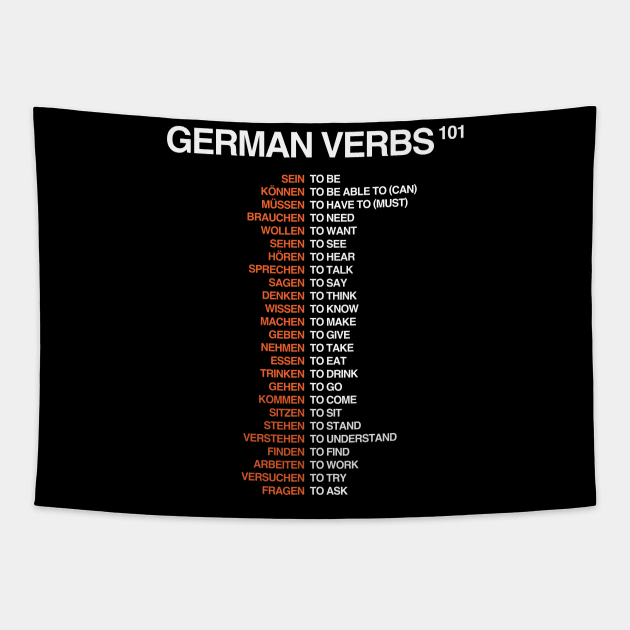 German Verbs Tapestry by Hidden Verb